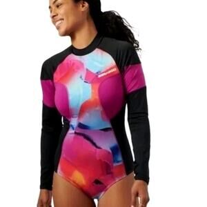 Women's Sea-Doo 1 Piece Long Sleeve Rashguard 50 UV Protection Violet Sz Lg NWT